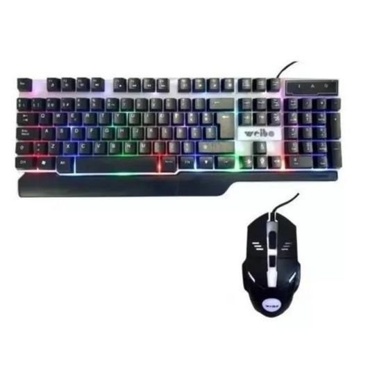 Combo Teclado Y Mouse Gamer Wb 550 Luces